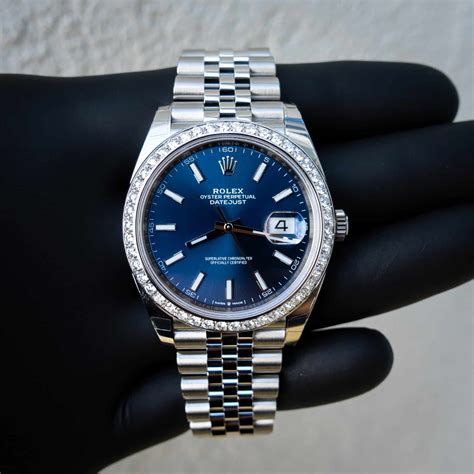 rolex datejust blue dial oyster|Rolex Datejust 41mm blue dial.